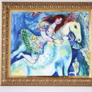 Framed Giclee Print Art Woman on the Horse "Rider" by Marc Chagall
